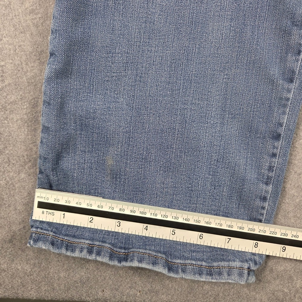 Lee Relaxed Fit Straight Leg Jeans Womens 16 Long Blue Good Stretch Denim - Picture 7 of 14